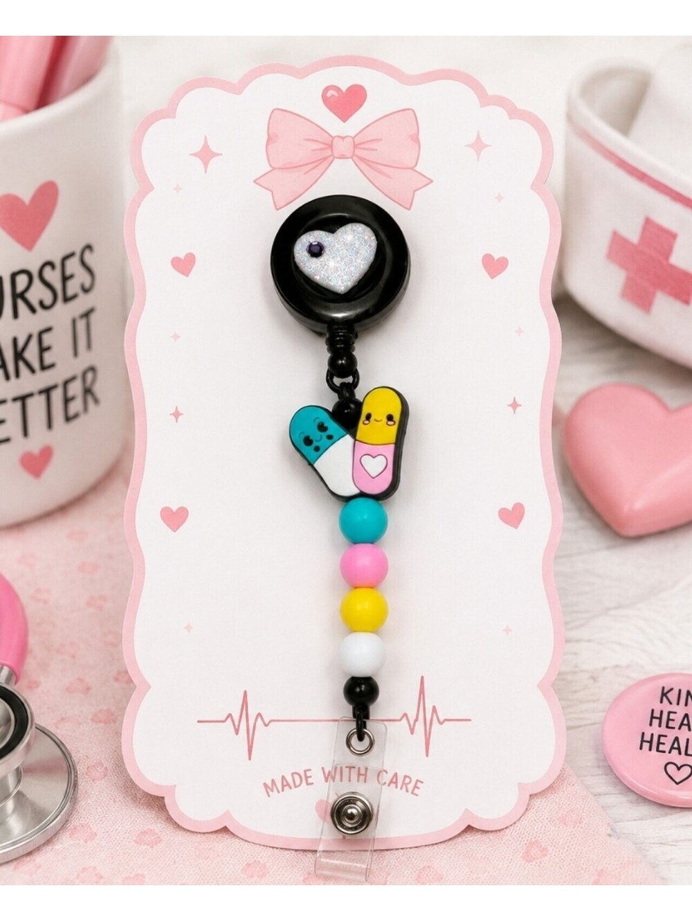 Nurse Doctor Pharmacy Retractable Lanyard Cardholder ID Badge